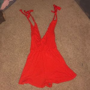 Casual, Cute Red Romper